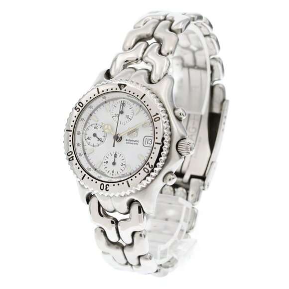 TAG HEUER S/el CG2110-R0 Chronograph white Dial Automatic Men's Watch - Picture 2 of 6